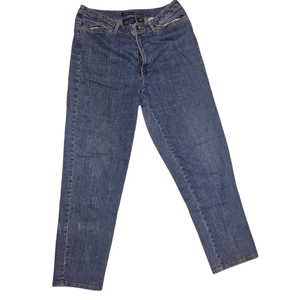 Crazy Horse Stretch Straight Leg Jeans Medium Wash Size 12R